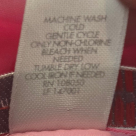 Cacique Pink Red Floral Women Satin Button Front Nightshirt Sleepwear Size 22/24 - Picture 7 of 7